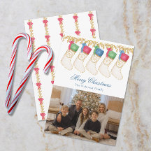 Familie van 5 - Waterverf Monogram Kousen Foto