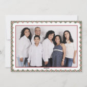 Familie van 6 | Kerst kous Flat Holiday Kaart (Achterkant)