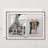Familie van 7 | Kerstmuts Plat Kerstkaart (Achterkant)
