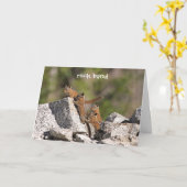 Familie van Aardeekhoorns Kaart (Gele Bloem)