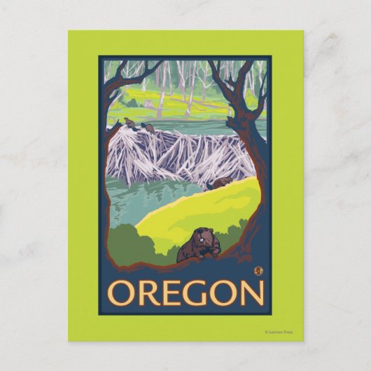 Familie van Beavers Briefkaart (Voorkant)