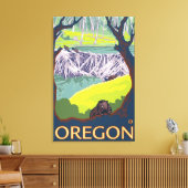 Familie van Beavers Canvas Afdruk (Insitu (Woonkamer))