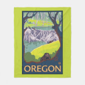 Familie van Beavers Fleece Deken (Voorkant)