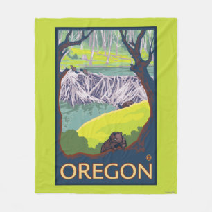 Familie van Beavers Fleece Deken