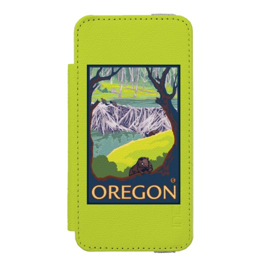 Familie van Beavers Incipio iPhone Portemonnee Hoesje (Voorkant Agenda)