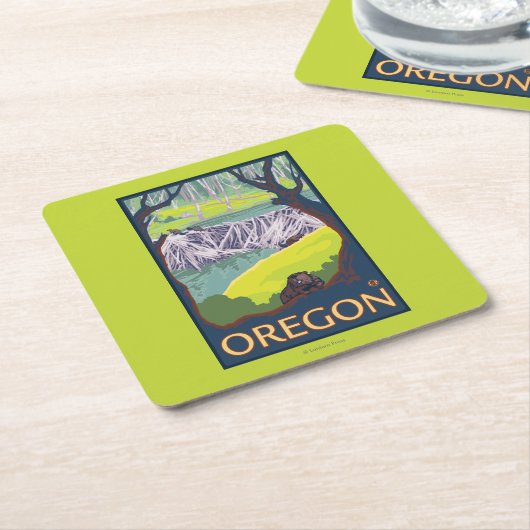 Familie van Beavers Kartonnen Onderzetters (Schuin)