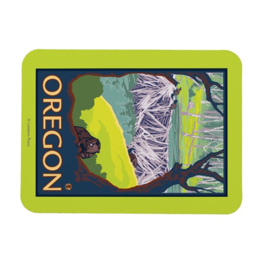 Familie van Beavers Magneet (Horizontaal)