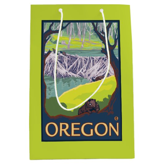 Familie van Beavers Medium Cadeauzakje (Voorkant)