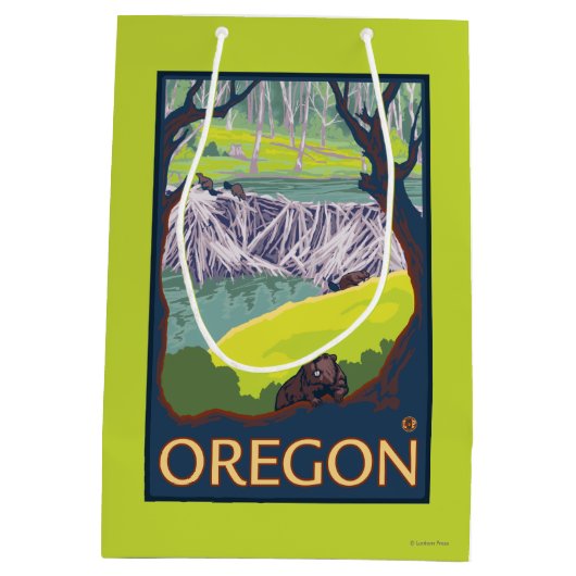 Familie van Beavers Medium Cadeauzakje (Achterkant)