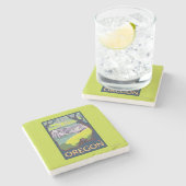 Familie van Beavers Stenen Onderzetter (Zijkant)