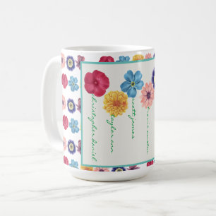 Familie van bloemen (6 namen) Koffiekoffie-Mok Koffiemok