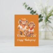 Familie van Buffalo's Happy Thanksgiving Feestdagenkaart (Staand voorkant)
