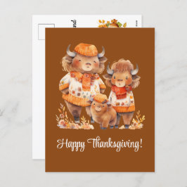 Familie van Buffalo's Happy Thanksgiving Feestdagenkaart