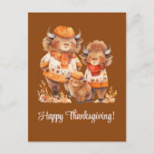 Familie van Buffalo's Happy Thanksgiving Feestdagenkaart (Voorkant)