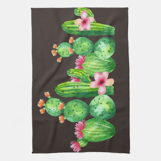 Familie van Cactus Theedoek (Verticaal)