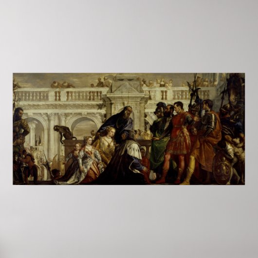 Familie van Darius voor Alexander de Grote Poster (Voorkant)