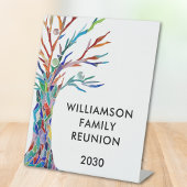 Familie van de Boom Reunion Pedestal Sign Reclamebord Met Voetstuk