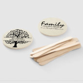 Familie van de Boom van de familie Reunion Zwarte  Handwaaier (Niet-gemonteerd)