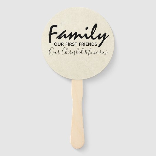 Familie van de Boom van de familie Reunion Zwarte  Handwaaier (Achterkant)