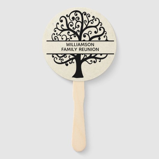 Familie van de Boom van de familie Reunion Zwarte Handwaaier (Voorkant)