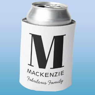Familie van de Bruid Monogram Naam Blikjeskoeler