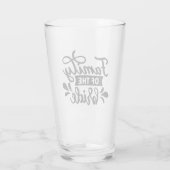 Familie van de bruid typografie bruiloft glas (Achterkant)