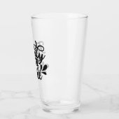 Familie van de bruid typografie bruiloft glas (Links)