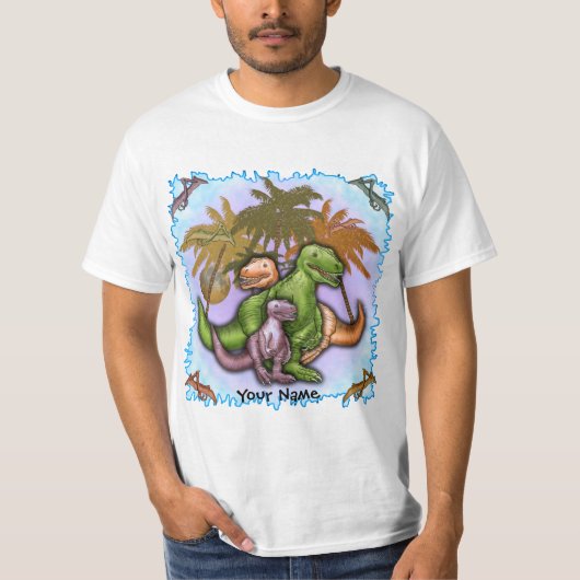 Familie van de dinosaurussen t-shirt (Voorkant)