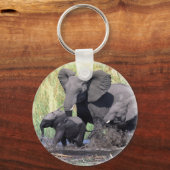 Familie van de elefants sleutelhanger (Voorkant)