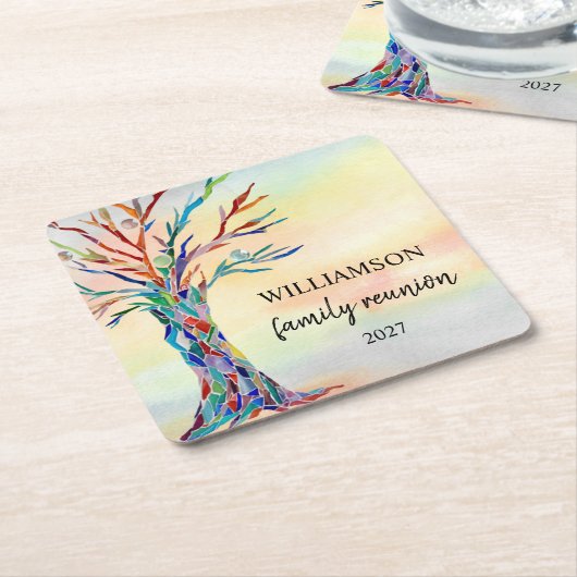 Familie van de Familie van de Familie Kartonnen Onderzetters (Schuin)