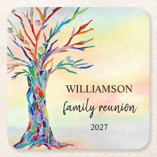 Familie van de Familie van de Familie Kartonnen Onderzetters (Voorkant)