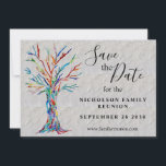 Familie van de Familie van de Familie Save The Date<br><div class="desc">Nodig uw gezin uit om de datum voor hun gezinshereniging op te slaan met deze unieke uitnodiging. Hij heeft een kleurrijke mozaïekriem op een grijze achtergrond. Eenvoudig aan te passen. Gebruik het Hulpmiddel van het Ontwerp om de tekstgrootte, de stijl, of de kleur te veranderen. Omdat wij ons kunstwerk creëer,...</div>