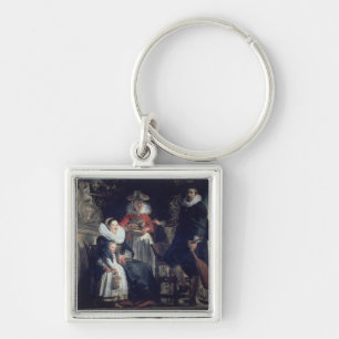 Familie van de kunstenaar (olie op doek) 2 sleutelhanger
