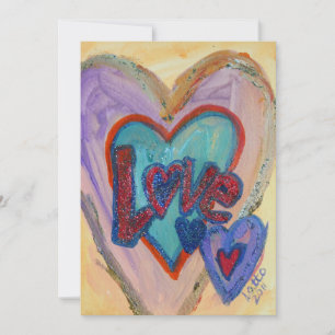 Familie van de liefde Harten Uitnodigingen of Mede