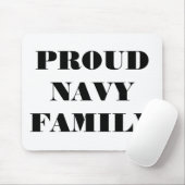 Familie van de marine van Mousepad Proud Muismat (Met muis)