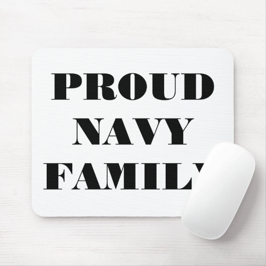 Familie van de marine van Mousepad Proud Muismat (Met muis)