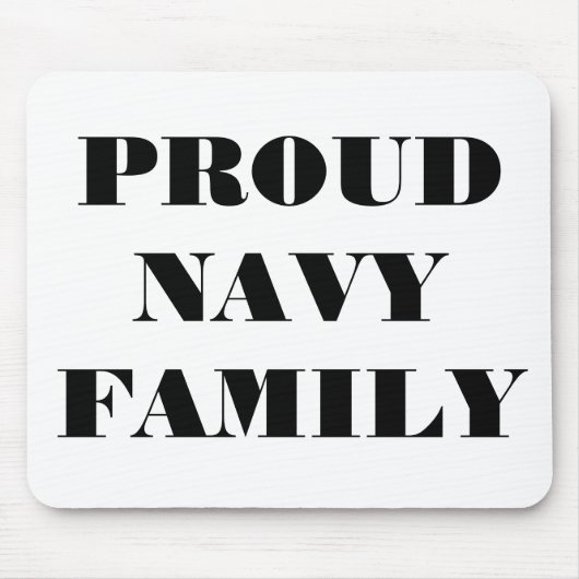 Familie van de marine van Mousepad Proud Muismat (Voorkant)