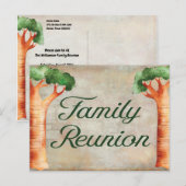 Familie van de Reunion Boom Uitnodiging (Voorkant / Achterkant)
