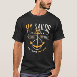 familie van de roodmoeder van de marine proud mari t-shirt