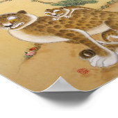 Familie van de Tijger en vogels Poster (Hoek)