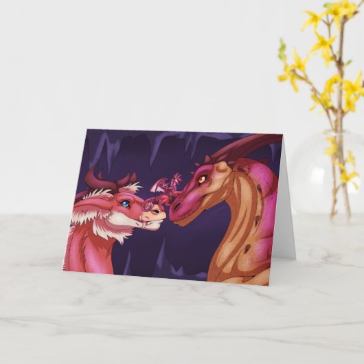 Familie van Dragons Kaart (Gele Bloem)