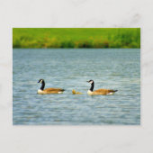 Familie van drie briefkaart (Voorkant)