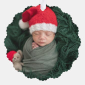 Familie van drie | Eerste Kerstmis Ornament Kaart (Achterkant)