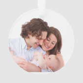 Familie van drie gepersonaliseerde baby's Eerste K Ornament (achterkant)