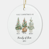 Familie van drie kerst ornament - New Baby (Links)