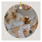 Familie van drie kerstversieringen keramisch ornament