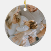 Familie van drie kerstversieringen keramisch ornament (Achterkant)
