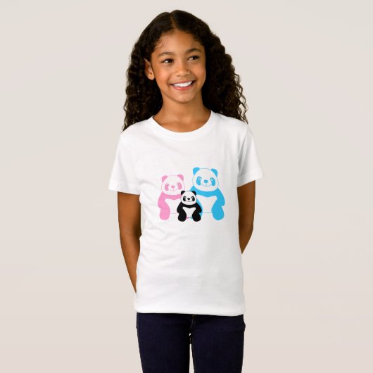 Familie van Funny panda T-shirt (Voorkant volledig)