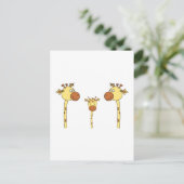 Familie van Giraffes. Cartoon. Briefkaart (Staand voorkant)
