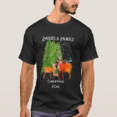 Familie van Herten Kerstmis T-shirt (Voorkant)